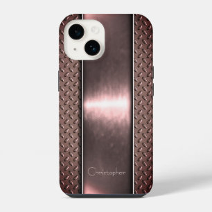 Titanium Polished bronze Radial Metallic iphone 15 14 Case