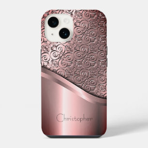 Titanium Polished bronze Radial Metallic iphone 15 14 Case