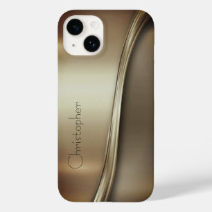 Titanium Polished Bronze Radial Metallic iphone 15 Case-Mate iPhone 14 Case