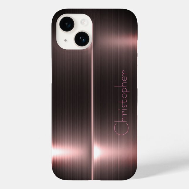 Titanium Polished bronze Radial Metallic iphone 15 Case-Mate iPhone Case (Back)