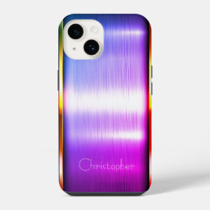 Titanium Polished violet Radial Metallic iphone 15 14 Case