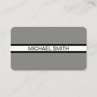 Titanium Professional Elegant Modern Black White Business Card