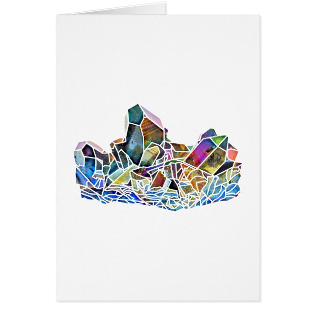 Titanium Quartz Healing Crystal Art Rainbow Aura (Front)