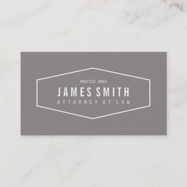 Titanium Retro Professional Attorney Business Card (Front)