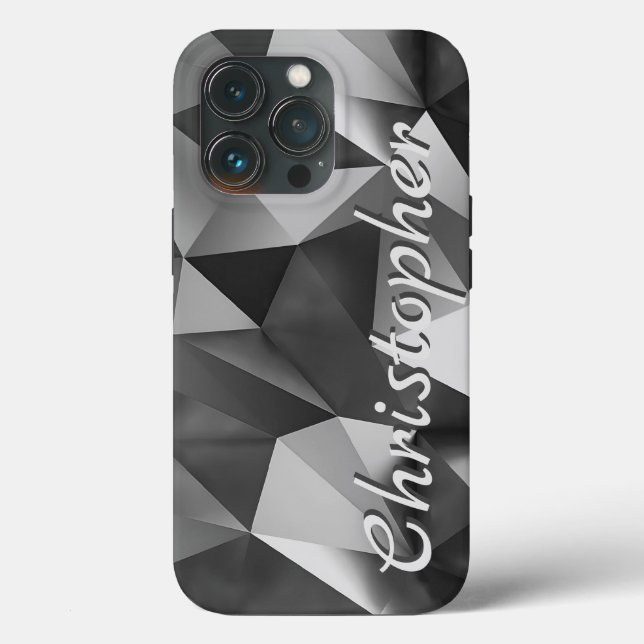 Titanium silver Shiny Stainless Steel Metallic Case-Mate iPhone Case (Back)