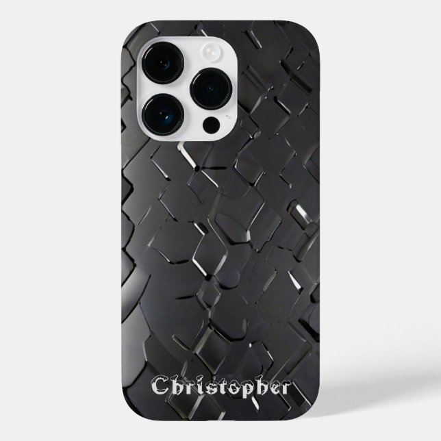 Titanium silver stainless steel print Case-Mate iPhone case (Back)