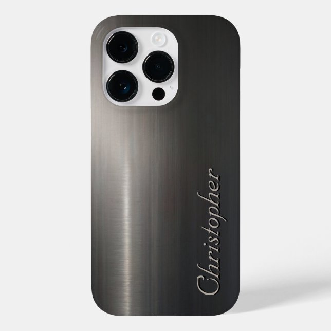 Titanium silver stainless steel print Case-Mate iPhone case (Back)