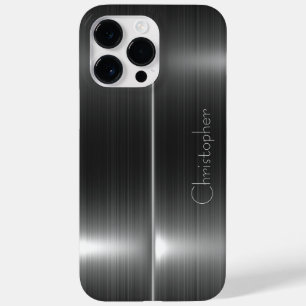 Titanium Silver Stainless Steel Print iphone 15 Case-Mate iPhone 14 Pro Max Case