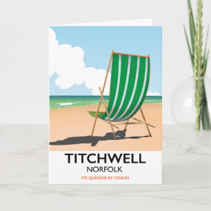 Titchwell Norfolk beach poster Holiday Card