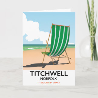 Titchwell Norfolk beach poster Holiday Card