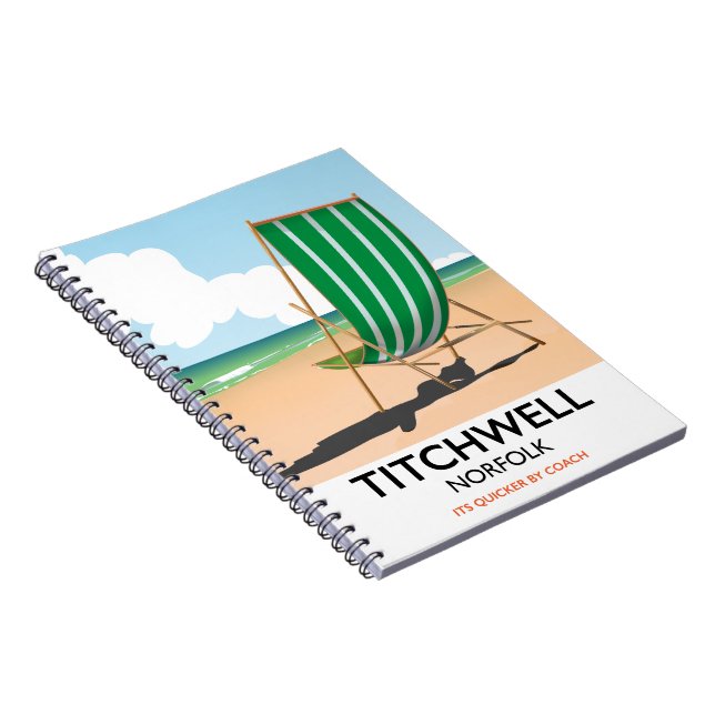 Titchwell Norfolk beach poster Notebook (Right Side)