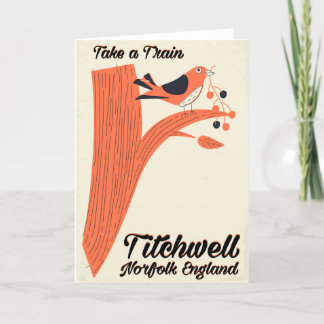 Titchwell Norfolk Beach travel poster Holiday Card
