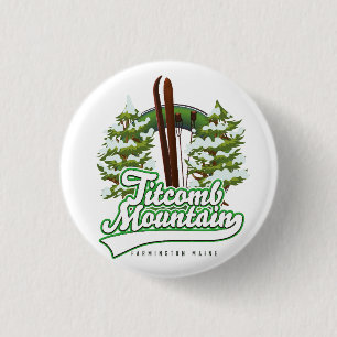 Titcomb Mountain Farmington Maine Ski 3 Cm Round Badge