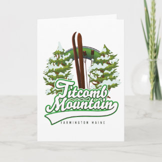 Titcomb Mountain Farmington Maine Ski  Holiday Card