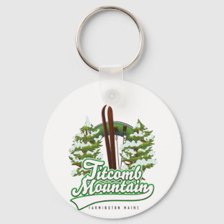 Titcomb Mountain Farmington Maine Ski  Key Ring