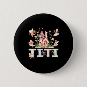 Titi fairy magical floral birthday girl fairytale 6 cm round badge