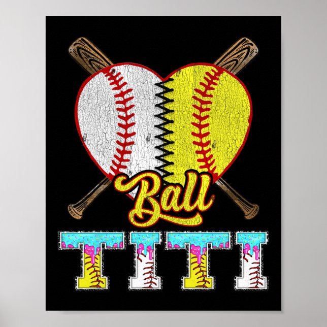 Titi Of Both Half Sell Softll Ice Cream Drip  Poster (Front)