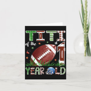 Titi of The 1 Year Old Football 1st Birthday Boy Card
