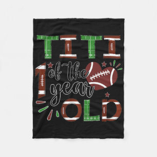 Titi Of The 1 Year Old Football 1st Year Down Birt Fleece Blanket