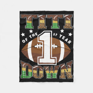 Titi Of The 1st Year Down Football First Birthday Fleece Blanket