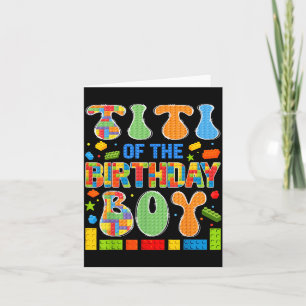 Titi Of The Birthday Boy Building Block Birthday Card