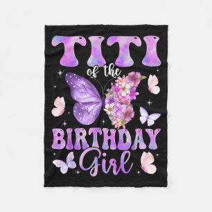 Titi of The Birthday Girl Butterfly Family Fleece Blanket