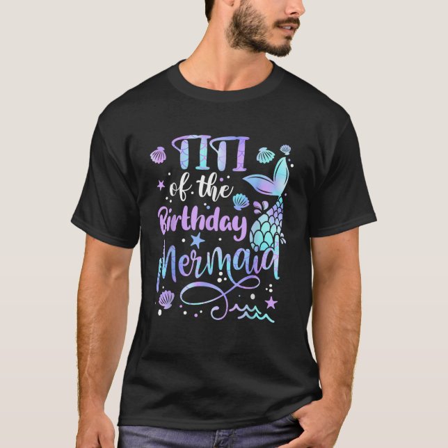 Titi Of The Birthday Mermaid Matching Family Mothe T-Shirt (Front)