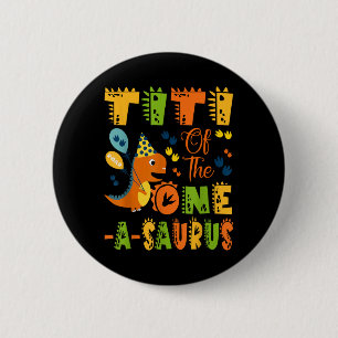 Titi Of The One-a-saurus 1st Birthday Dinosaur Par 6 Cm Round Badge