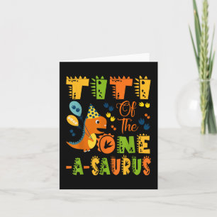 Titi Of The One-a-saurus 1st Birthday Dinosaur Par Card
