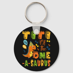 Titi Of The One-a-saurus 1st Birthday Dinosaur Par Key Ring