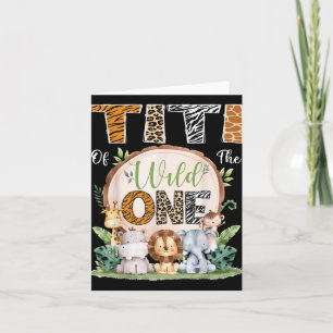 Titi Of The Wild One 1st Birthday Safari Jungle Wo Card