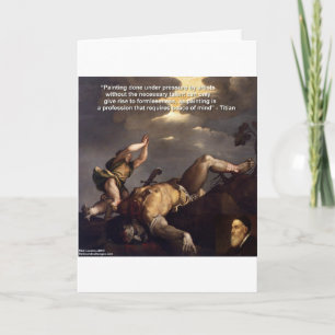 Titian Quote & David/Goliath Painting Gifts Card