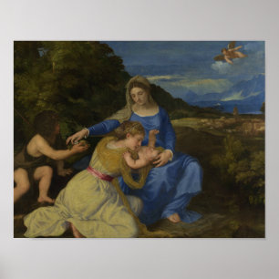 Titian - The Virgin and Child with the Infant Poster