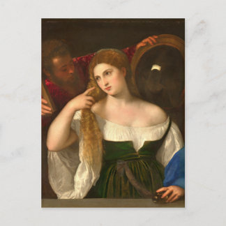 Titian - Women With A Mirror Postcard