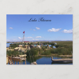 titicaca floating village postcard