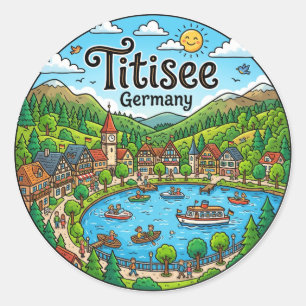 Titisee Lake, Black Forest Germany Classic Round Sticker