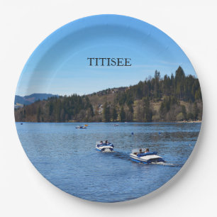 Titisee lake in the Black Forest     Paper Plate