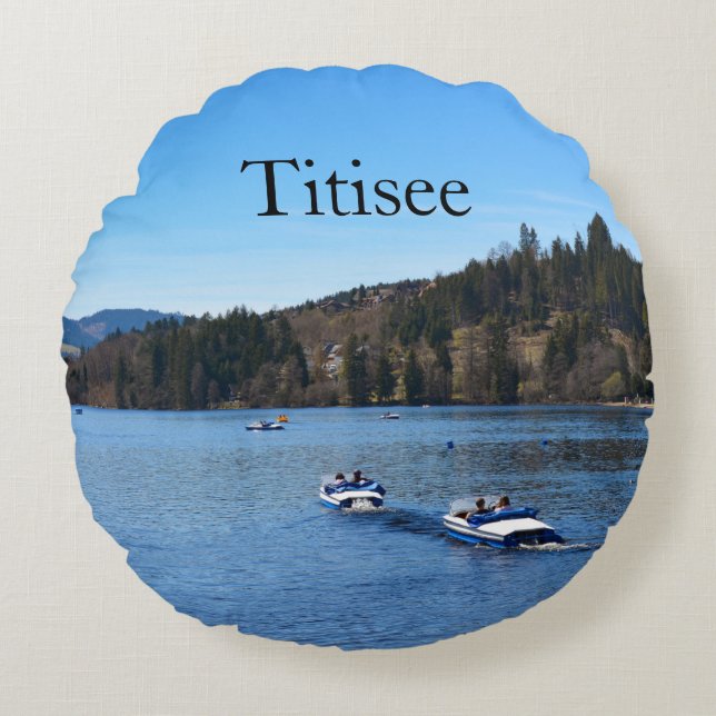 Titisee lake in the Black Forest       Round Cushion (Front)