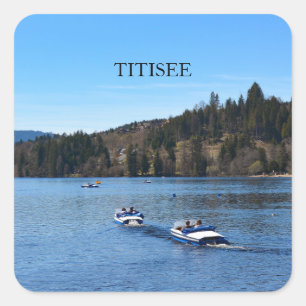 Titisee lake in the Black Forest      Square Sticker