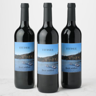 Titisee lake in the Black Forest      Wine Label