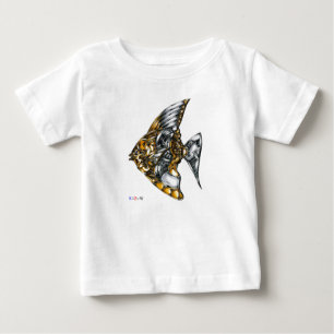 Title 00002 "Machine Fish" Baby T-shirt