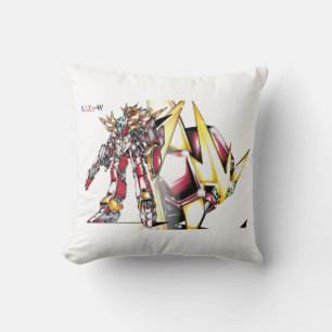 Title 00008 "Red Hero Armored Giant" Cushion