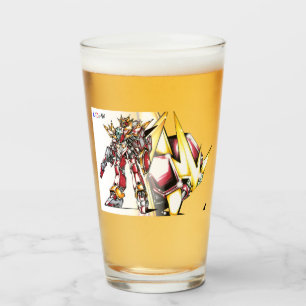 Title 00008 "Red Hero Armored Giant" Glass