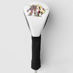 Title 00008 "Red Hero Armored Giant" Golf Head Cover