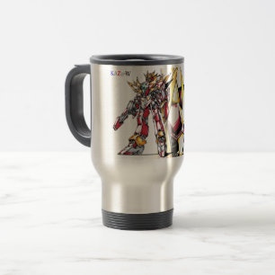 Title 00008 "Red Hero Armored Giant" Travel Mug