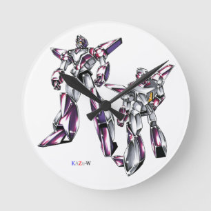Title 00012 "Hero Robot Basic Body" Round Clock