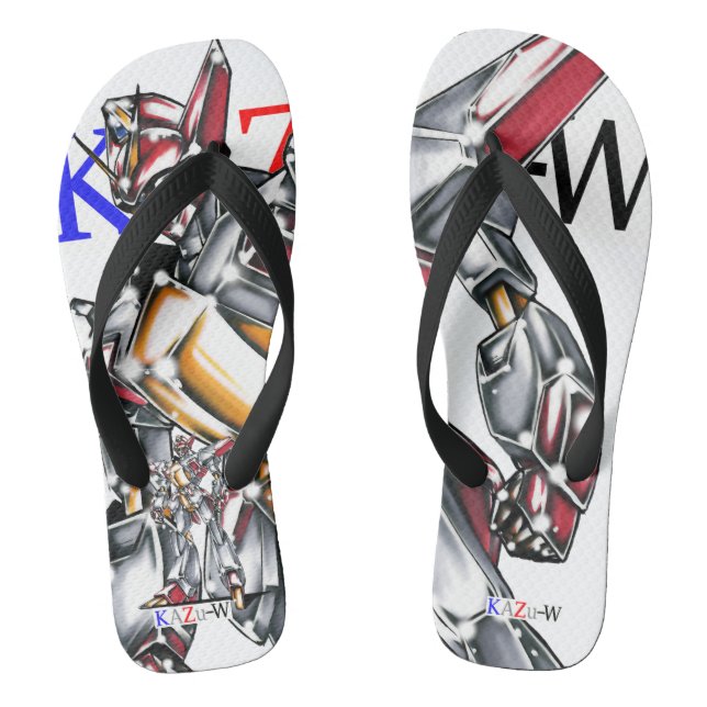 Title 00014 "The Main Character Fuselage" Flip Flops (Footbed)