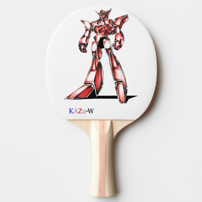 Title: 00016 "Ace Robot" Ping Pong Paddle (Front)