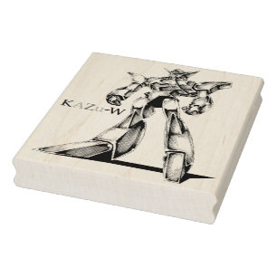 Title: 00016 "Ace Robot" Rubber Stamp