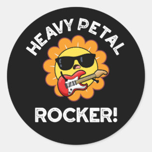 title_black Dark BG Classic Round Sticker